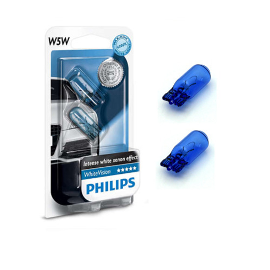 Vaizdas PHILIPS WhiteVision, W2,1x9,5d 12V W5W T10 5W 12961NBVB2                                                                                              