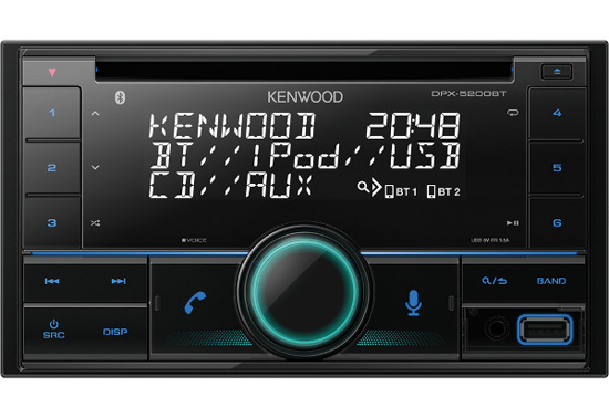 Picture of Kenwood, DPX-5200BT 2-DIN USB/CD MP3 magnetola su AUX                                                                                                 