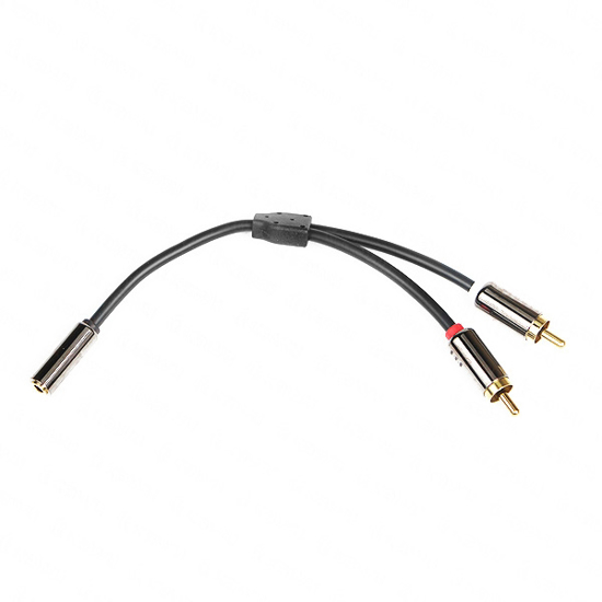 Picture of Aux iejimo adapteris 2 RCA kistukas - Jack lizdas 3.5mm                                                                                               