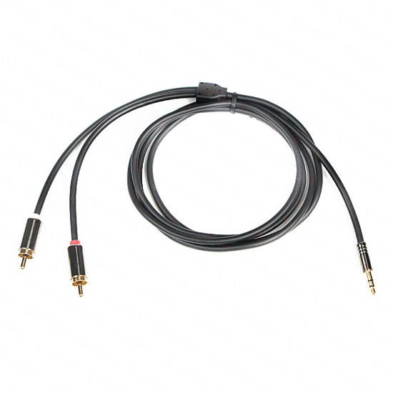 Picture of Aux iejimo adapteris jack 3.5mm  kistukas - 2 RCA kistukas                                                                                            