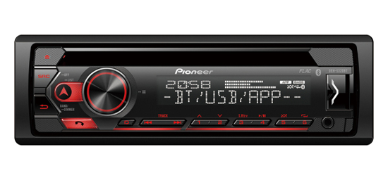 Изображение Pioneer, DEH-S320BT CD RDS magnetola su USB, Aux iejimu, FLAC                                                                                         