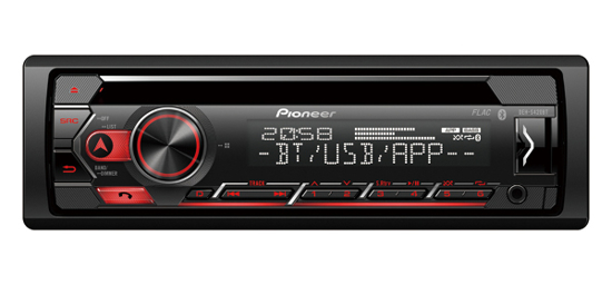 Изображение Pioneer, DEH-S420BT CD RDS magnetola su USB, Aux iejimu, FLAC                                                                                         