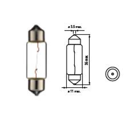 Изображение Bosma lempute SV8.5, 5W, 10X36 itampa: 6 V                                                                                                            