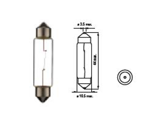 Picture of Bosma lempute SV8.5, 5W, 11X44 itampa: 6 V                                                                                                            