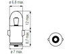 Picture of Bosma lempute BA7s, 1.2W itampa: 6 V                                                                                                                  