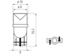 Picture of Bosma lempute T10, wide viewing, raudona, sviesos diodai                                                                                              