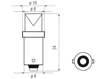 Picture of Bosma lempute BA9s, wide viewing, raudona, sviesos diodai                                                                                             