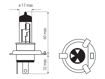 Изображение Bosma komplektas H4, P43t 60/55W, melyna                                                                                                              