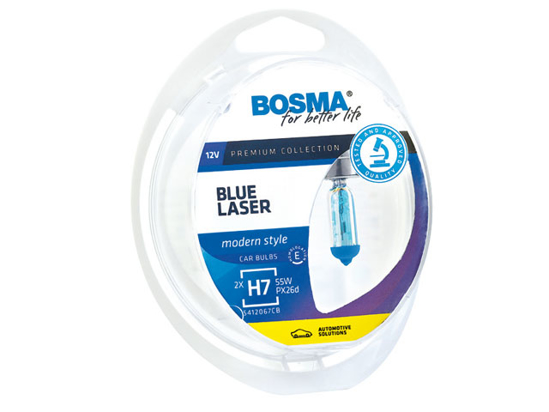 Изображение Bosma lempute H7, PX26d 55W, melyna                                                                                                                   