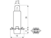 Picture of Bosma lempute BX8.4D, 2W, BIG white                                                                                                                   