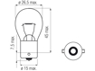 Picture of Bosma lempute BA15s, 21W, oranzine                                                                                                                    