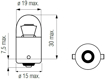 Picture of Bosma lempute BA15s, 24V, 10W, 28V HD                                                                                                                 