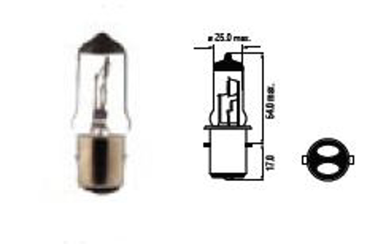 Picture of Bosma lempute BA20d, 25/25W itampa: 6 V                                                                                                               