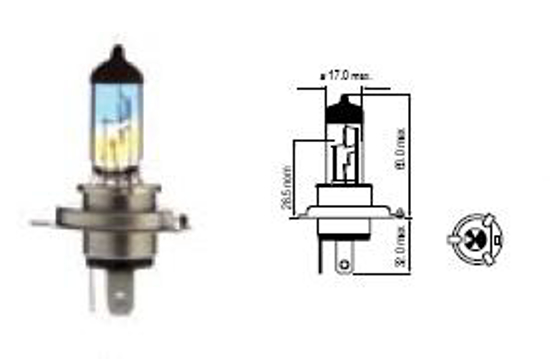 Изображение Bosma lempute H4, 75/70W saphire                                                                                                                      