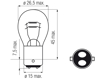 Picture of Bosma lempute BA15d, 21/5W, 25X47 itampa: 6 V                                                                                                         