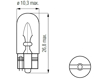 Picture of Bosma lempute T10, 5W raudona                                                                                                                         