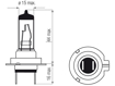 Изображение Bosma lempute H7, 55W, 12V, PX26d komplektas (balta)                                                                                                  