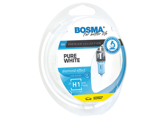 Picture of Bosma lempute H1, 55W, 12V P14,5s komplektas                                                                                                          