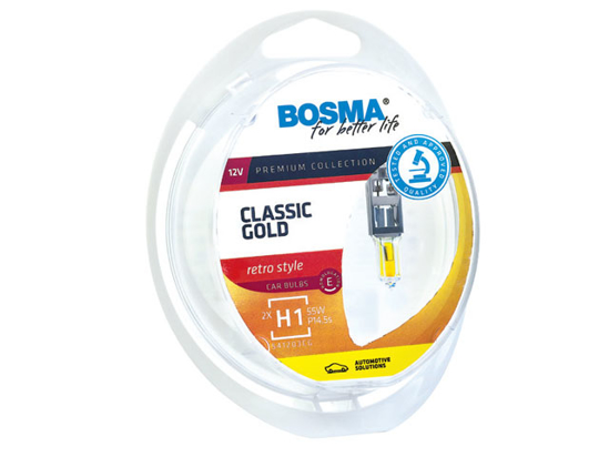 Изображение Bosma lempute H1, 55W, 12V, P14,5s komplektas (auks)                                                                                                  