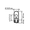 Изображение Osram lemputes COOL BLUE,  W5W, 5W O2825HCBI                                                                                                          