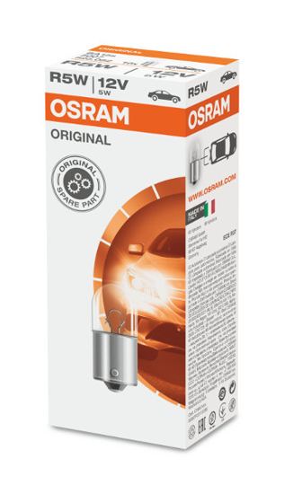 Изображение Osram lempute, R5W, 5W, BA15s, 5007                                                                                                                   