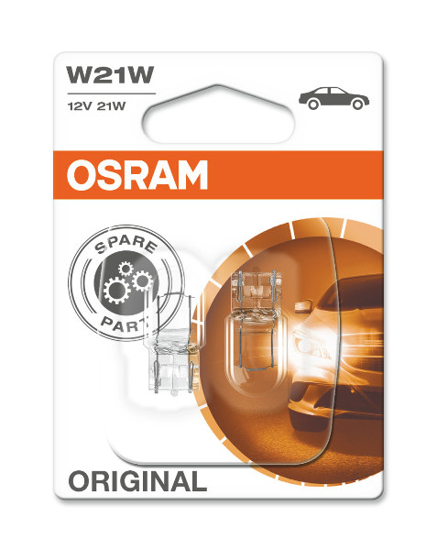 Picture of Osram lempute, W21W, 21W, W3x16d, 7505-02B, 2vnt                                                                                                      