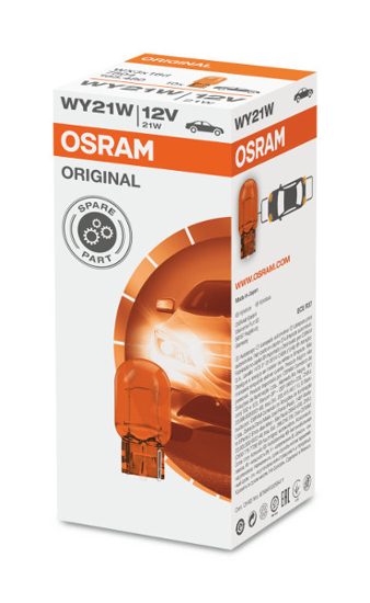 Picture of Osram lempute, WY21W, 21W, W3x16d, oranzinis, 7504                                                                                                    