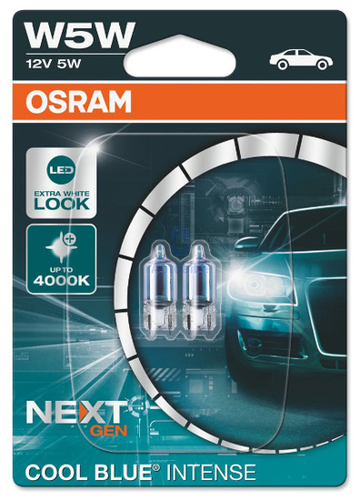 Изображение Osram lemputes Cool Blue® Intense NextGeneration,  W5W, 5W, DUO 28                                                                                    