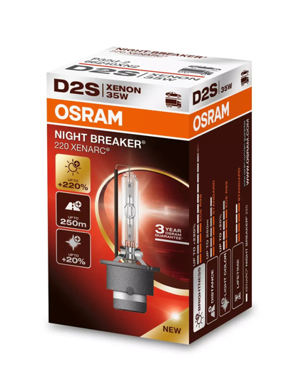 OSRAM XENARC NIGHT Braker 220, D2S, +220% XENON 1vnt. 66240XN2  